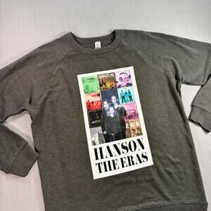 Hanson The Eras Graphic Crewneck Sweatshirt Gray Women’s XL Band Music